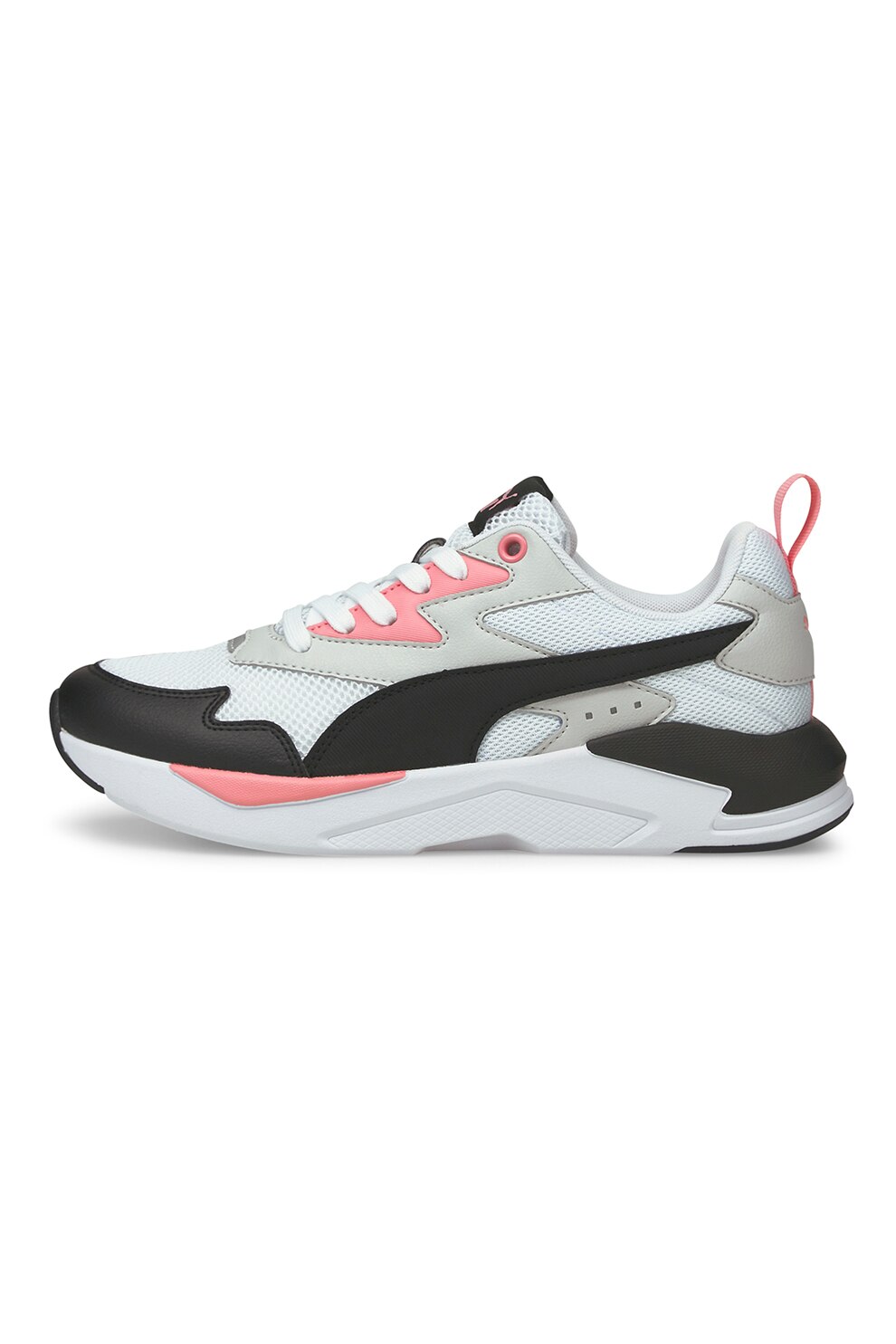 Puma, Pantofi sport cu garnituri din piele ecologica X-Ray, Alb/Negru