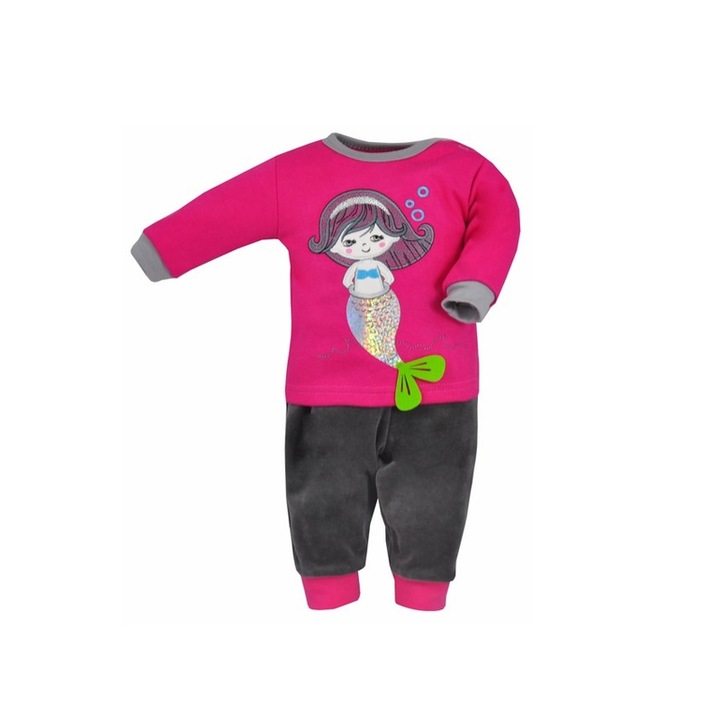 Compleu 2 piese bluza si pantaloni pentru fete Koala Bali 3042-R, Fucsia, 62