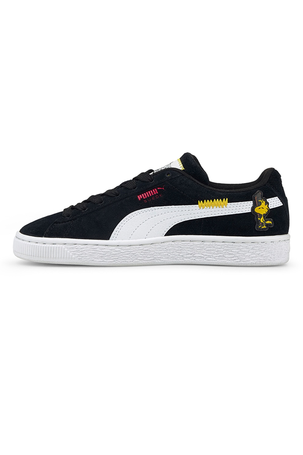 Puma, Pantofi sport din piele intoarsa PEANUTS Classic XXI, Negru