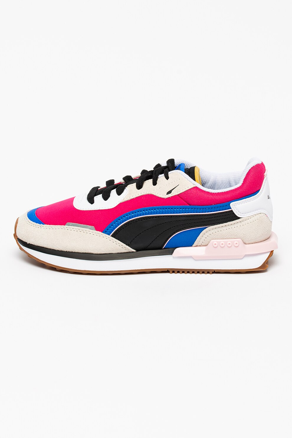 Puma, Pantofi sport low-top cu model colorblock City Rider, Multicolora