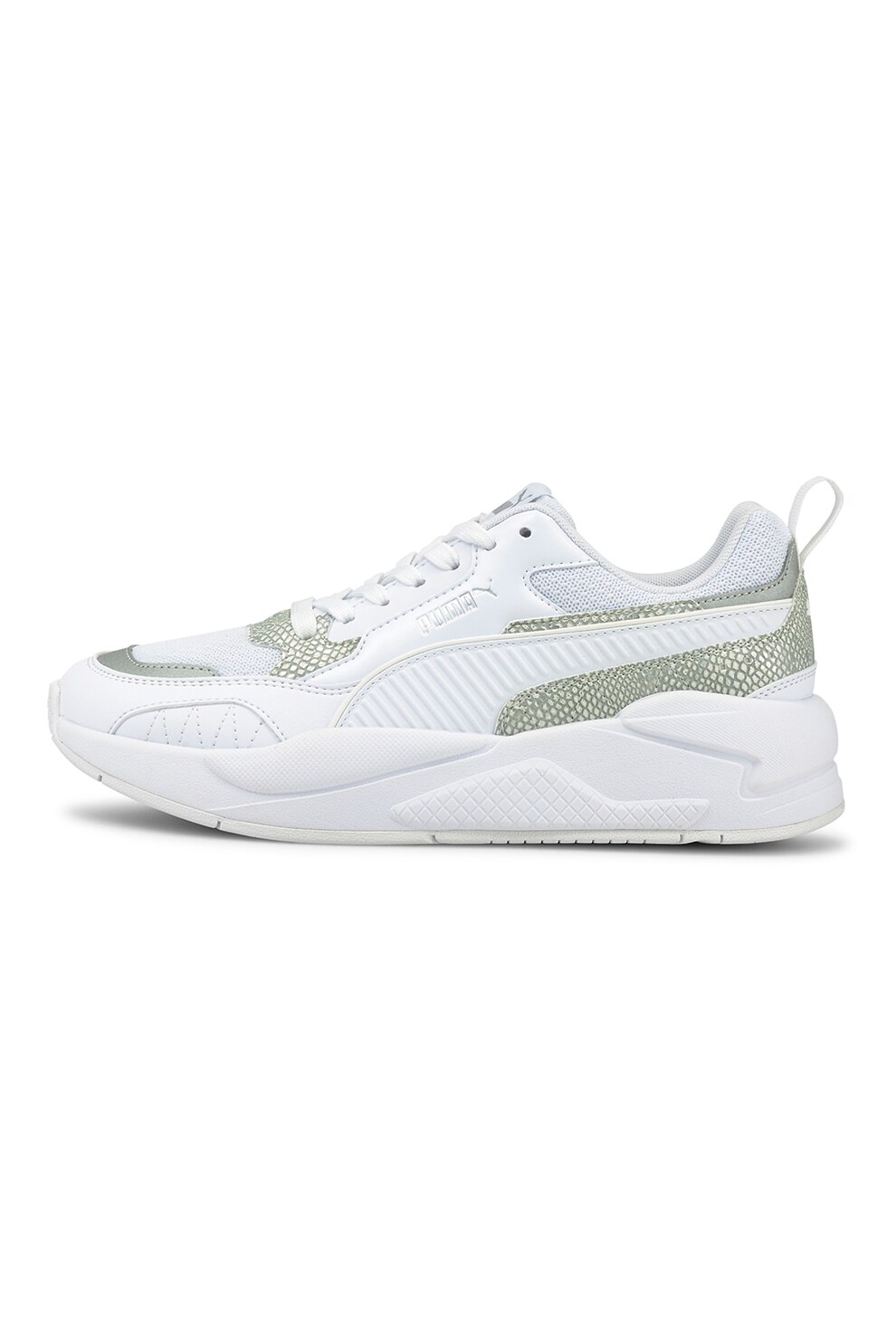 Puma, Pantofi sport de piele ecologica si material textil X-Ray², Alb