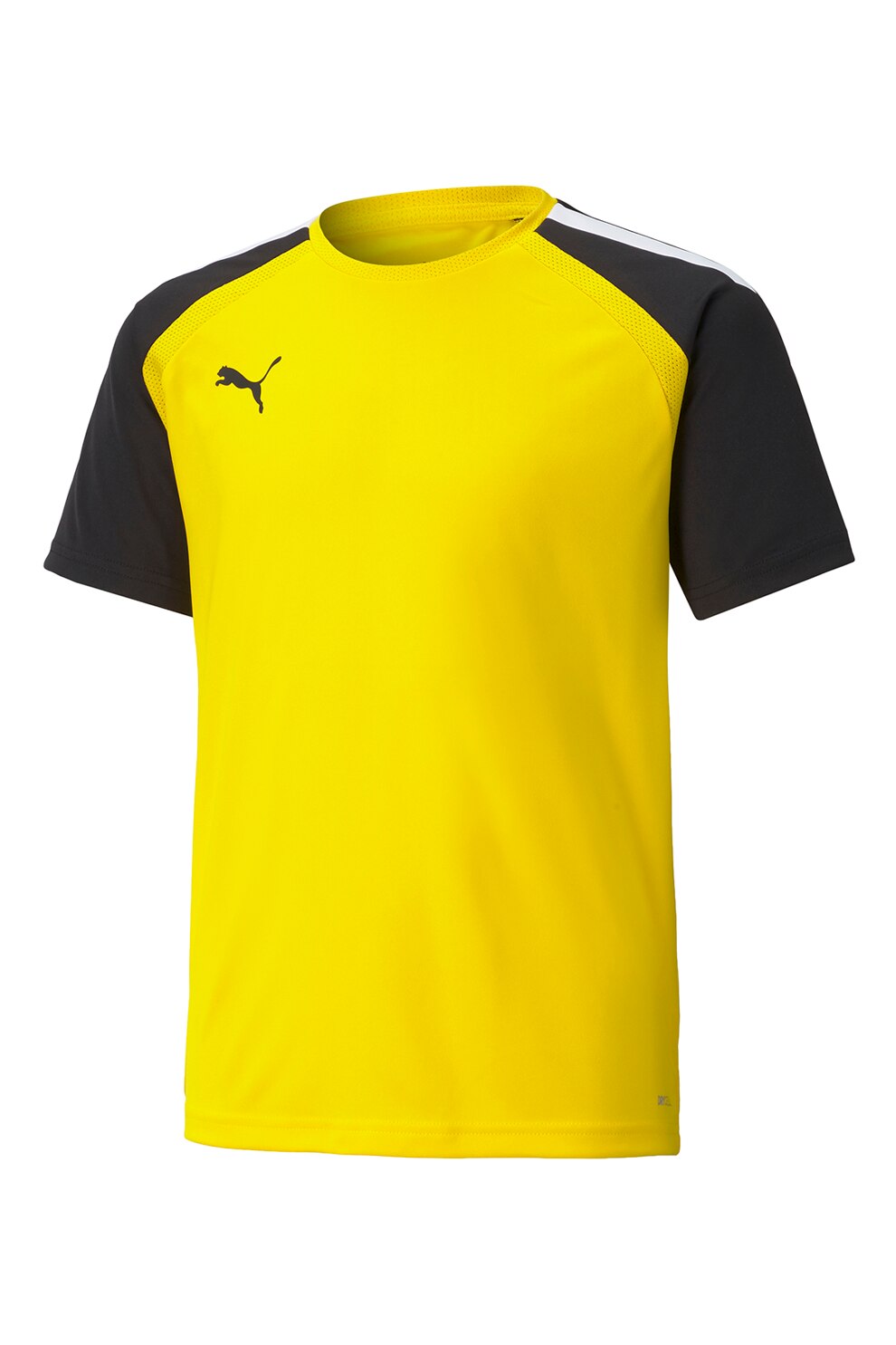 Puma, Tricou cu model colorblock pentru fotbal teamPACER, Galben/Negru