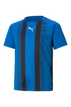Puma, Tricou cu maneci raglan pentru fotbal teamLIGA, Albastru/Negru Puma, Tricou cu maneci raglan pentru fotbal teamLIGA, Albastru/Negru