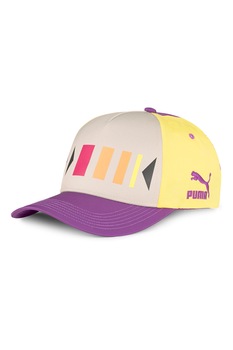 Puma, Sapca unisex cu model colorblock Edition, Galben/violet Puma, Sapca unisex cu model colorblock Edition, Galben/violet