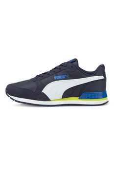 Puma, Pantofi sport cu garnituri de piele ecologica ST Runner V2, Bleumarin/Alb Puma, Pantofi sport cu garnituri de piele ecologica ST Runner V2, Bleumarin/Alb