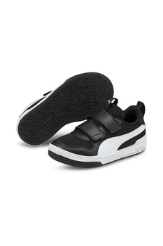 Puma, Pantofi sport din plasa si piele ecologica cu inchidere velcro Multiflex, Negru/Alb Puma, Pantofi sport din plasa si piele ecologica cu inchidere velcro Multiflex, Negru/Alb