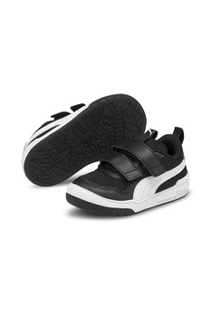 Puma - Спортни обувки Multiflex с мрежа и еко кожа с велкро, Черен/Бял