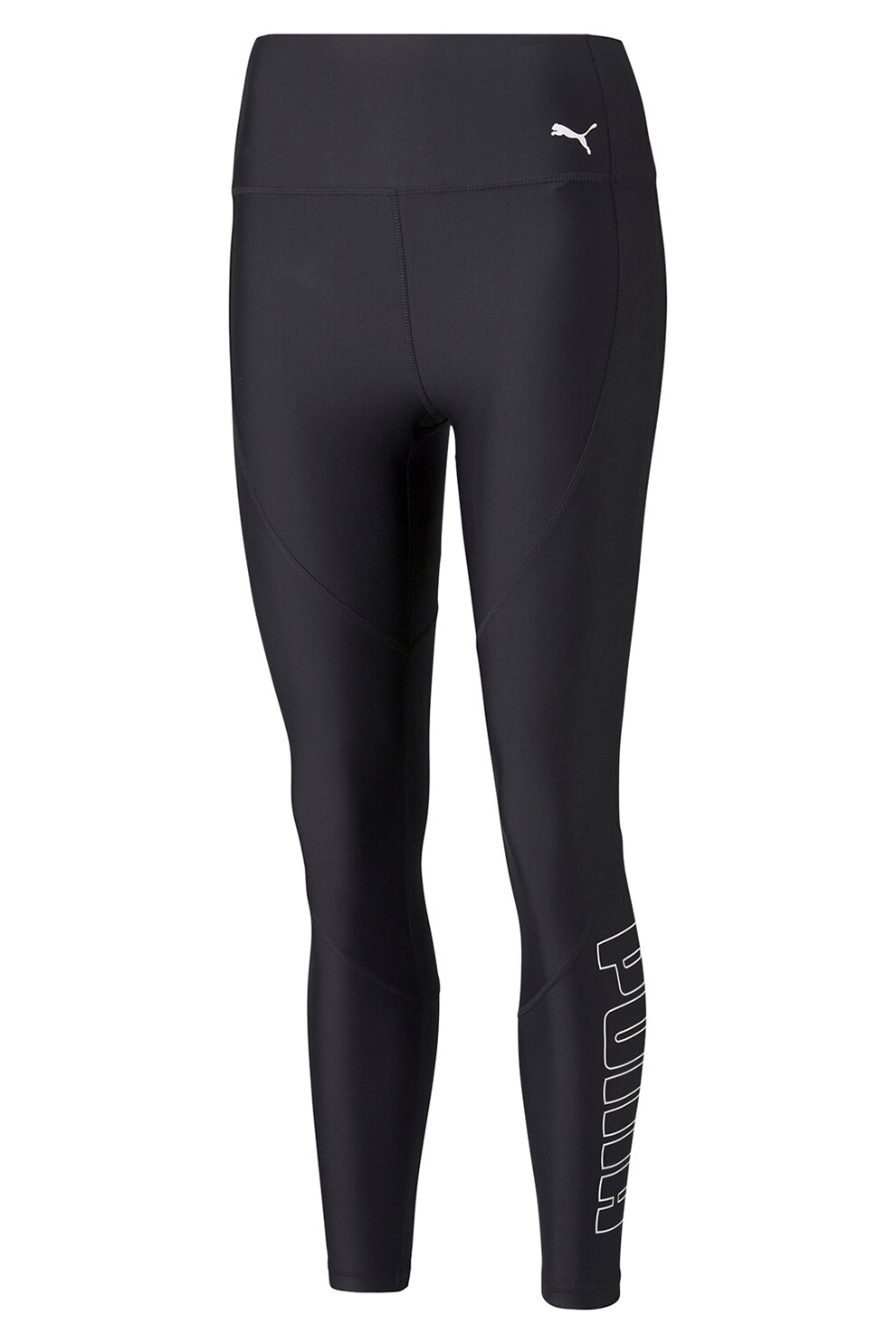 Puma, Colanti cu imprimeu logo, pentru fitness, Negru, XS