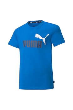 Puma, Tricou cu decolteu la baza gatului, baieti, Essentials+ 2, imprimeu logo, Albastru royal/Negru/Alb Puma, Tricou cu decolteu la baza gatului, baieti, Essentials+ 2, imprimeu logo, Albastru royal/Negru/Alb
