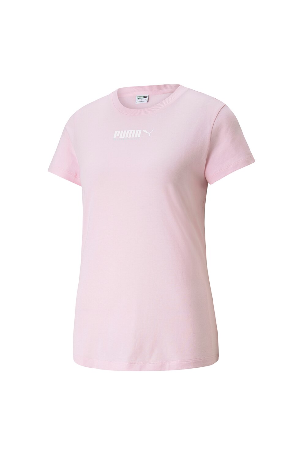 Puma, Tricou regular fit din bumbac, Roz pastel