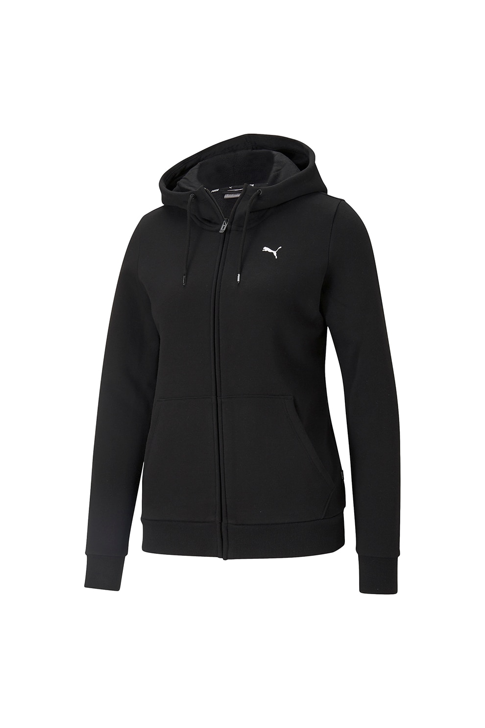 Puma, Hanorac cu fermoar si logo Essentials, Negru, XS