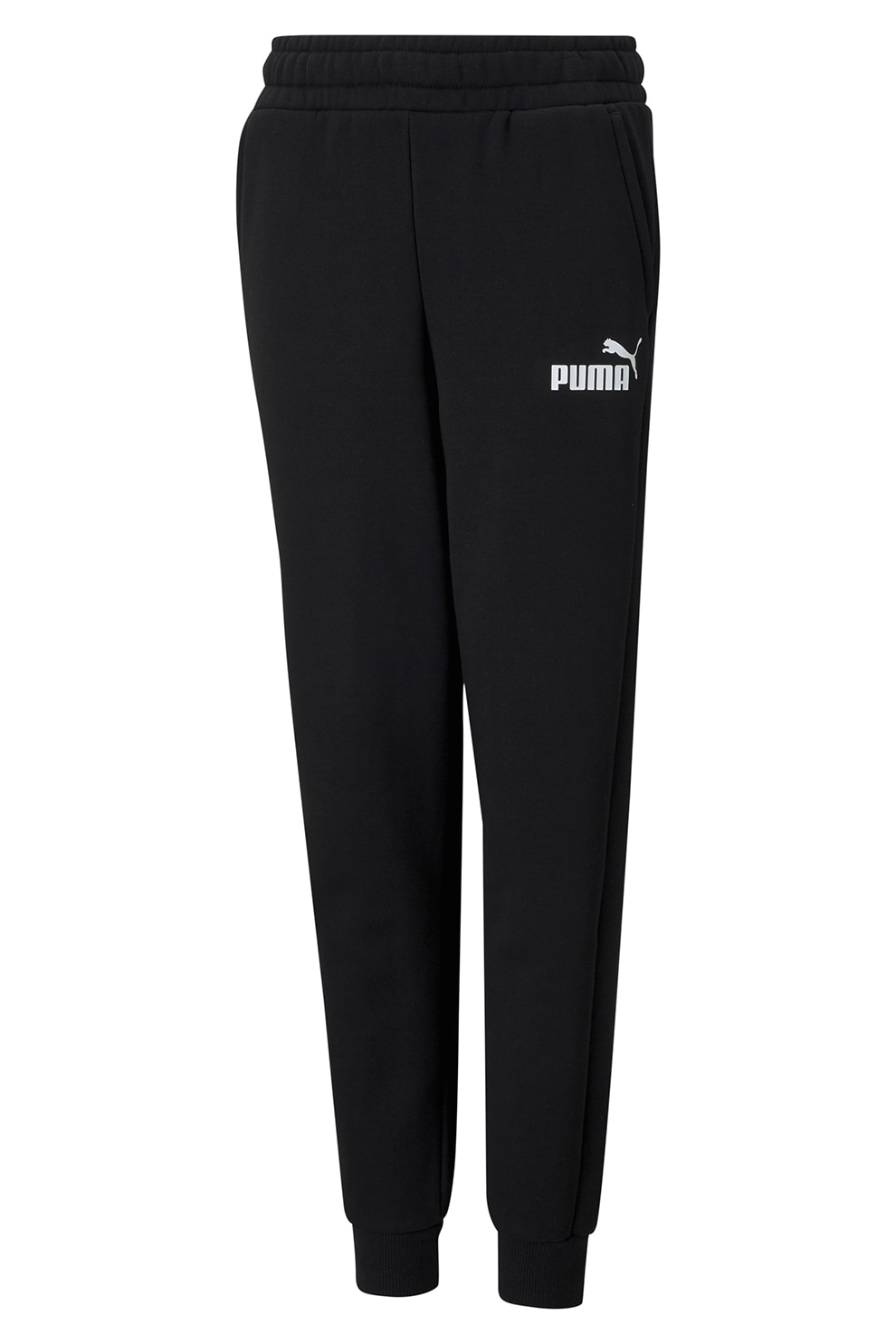 Puma, Pantaloni sport cu imprimeu logo Essesntial, Negru