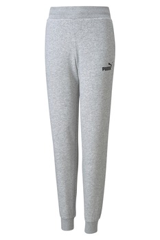 Puma - Спортен панталон Essentials с лого, Светлосив меланж