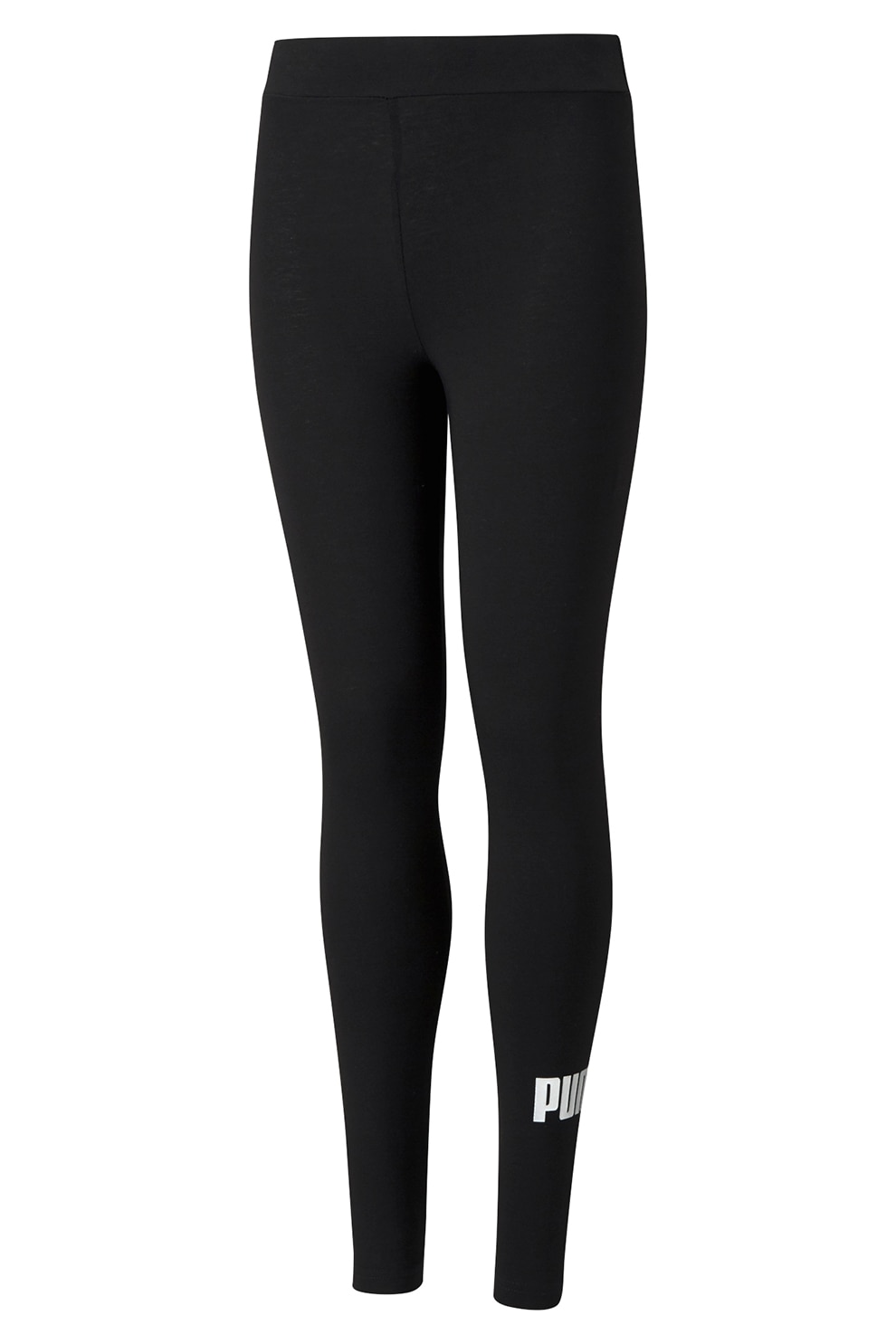 Puma, Colanti tight fit cu detaliu logo Essentials+, Negru