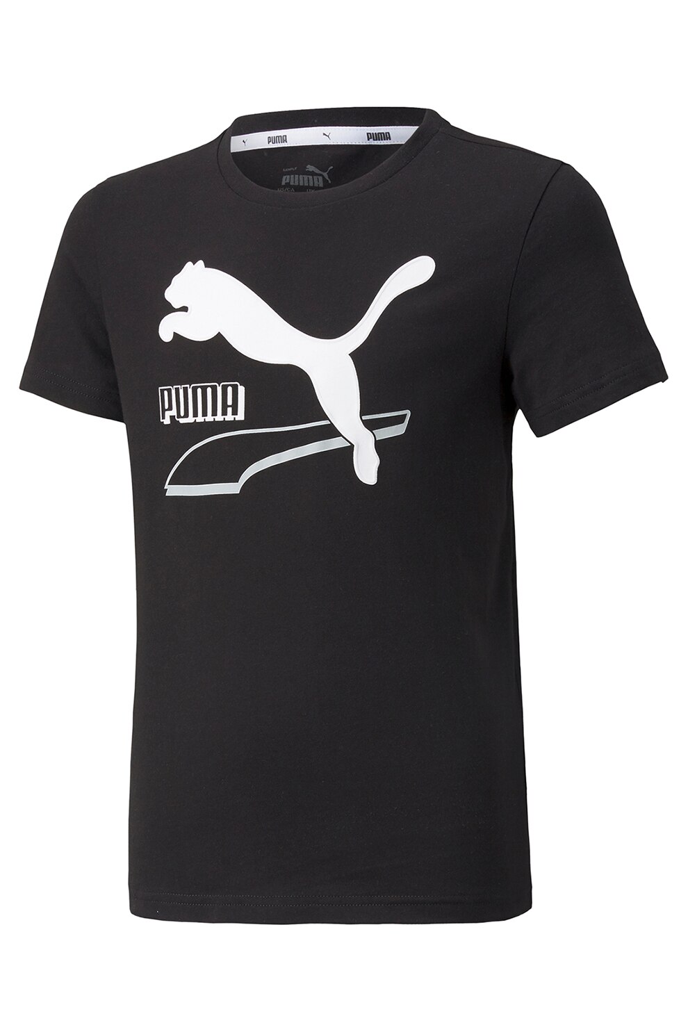 Puma, Tricou de bumbac cu imprimeu logo, Negru