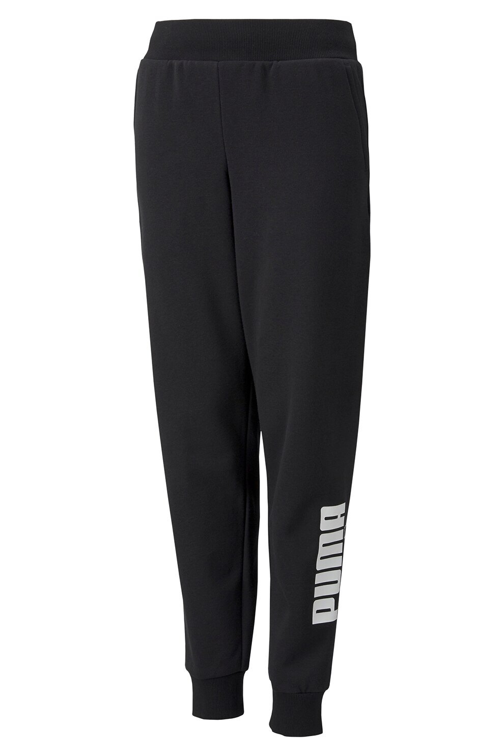 Puma, Pantaloni sport conici cu imprimeu logo Power, Negru