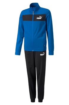 Puma, Trening cu fermoar si detalii logo, Albastru/Negru Puma, Trening cu fermoar si detalii logo, Albastru/Negru