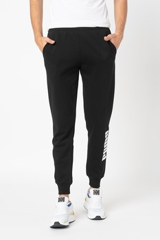 Puma, Pantaloni sport conici cu imprimeu logo Power, Negru Puma, Pantaloni sport conici cu imprimeu logo Power, Negru