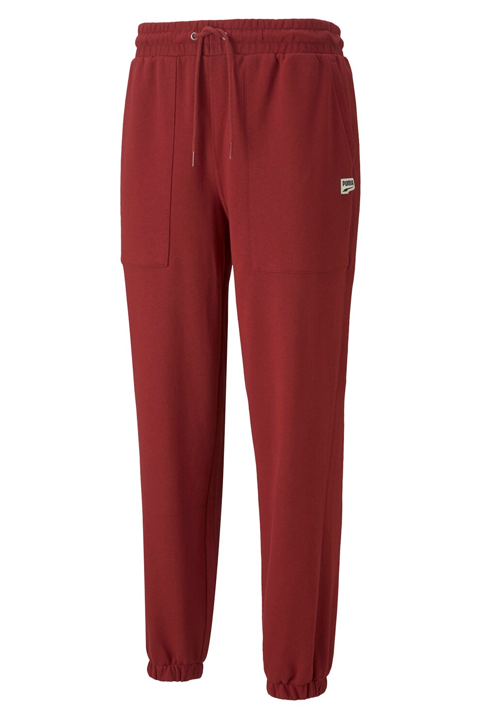 Puma, Pantaloni sport de bumbac Downtown, Rosu inchis