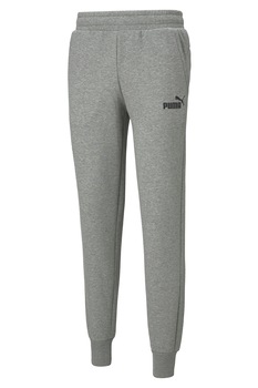 Puma,Pantaloni jogger conici cu buzunare laterale, Gri melange Puma,Pantaloni jogger conici cu buzunare laterale, Gri melange