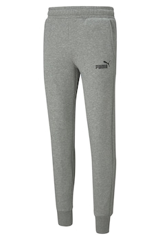 Puma - Спортен панталон Essentials с лого, Сив меланж
