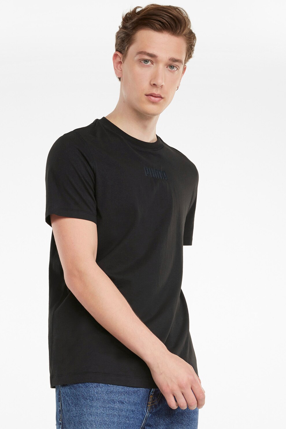 Puma, Tricou cu logo Modern Basics, Negru
