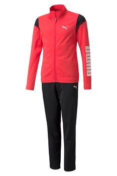 Puma, Trening cu imprimeu logo, Rosu/Negru, 152 CM Standard Puma, Trening cu imprimeu logo, Rosu/Negru, 152 CM Standard