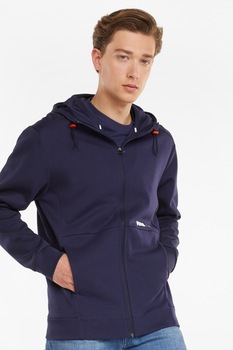 Puma, Hanorac cu fermoar si buzunare laterale, Bleumarin inchis Puma, Hanorac cu fermoar si buzunare laterale, Bleumarin inchis