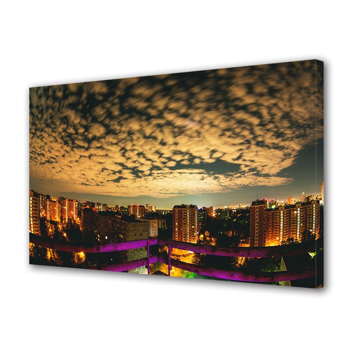 Tablou Canvas Premium, Art Star, Peisaj de la etajul zece, Urban, Panza pe cadru de lemn, Decoratiuni Moderne pentru Casa, 30 x 45 cm