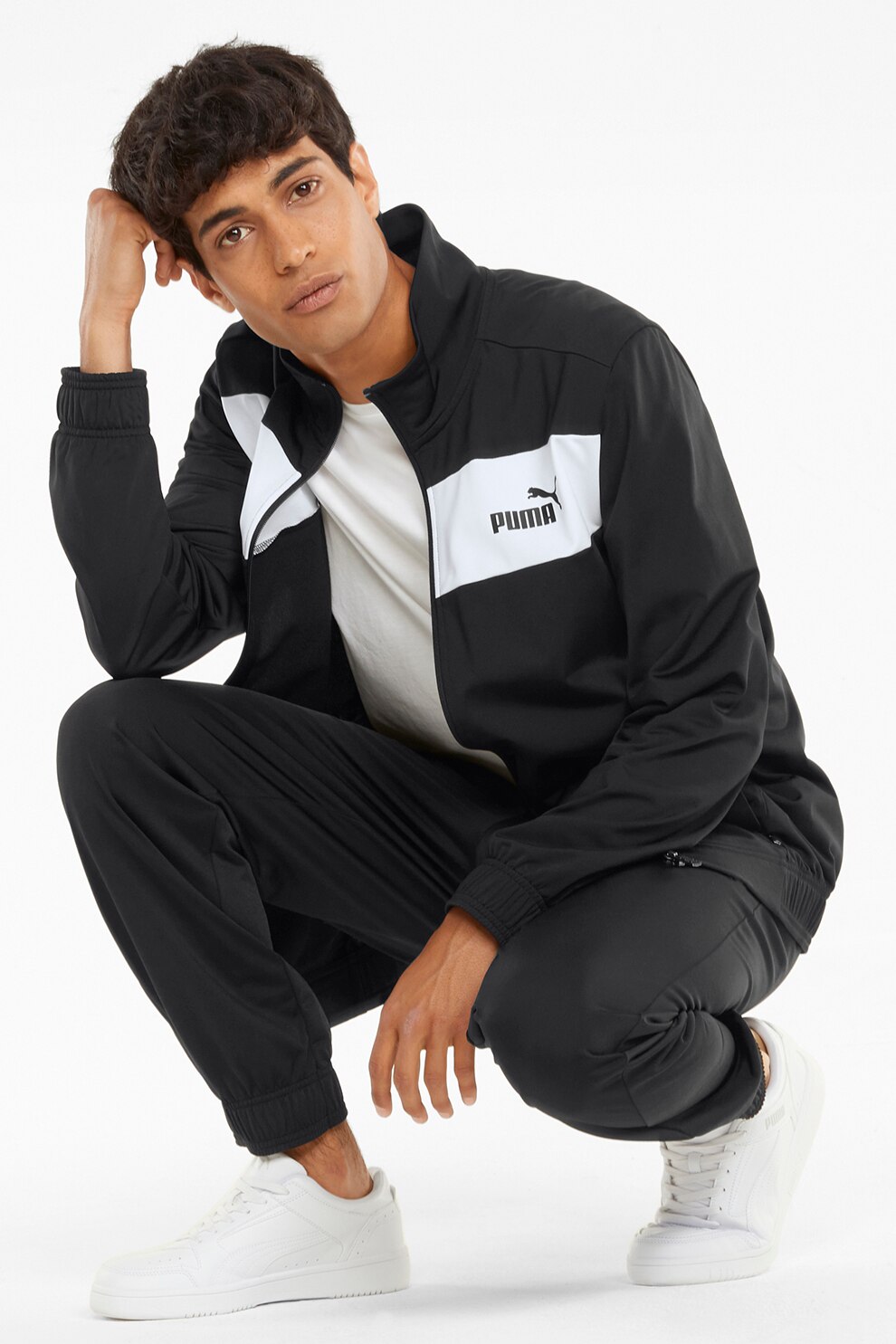 Puma, Trening cu logo, pentru fitness, Negru