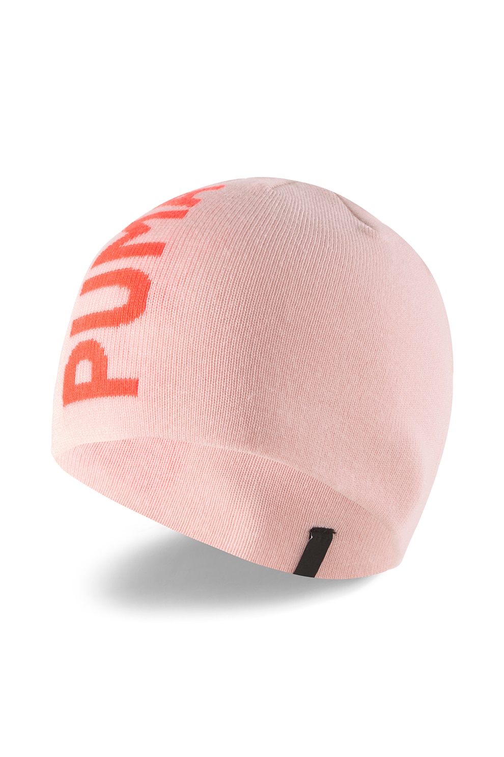 Puma, Caciula din tricot fin cu logo, Roz pastel