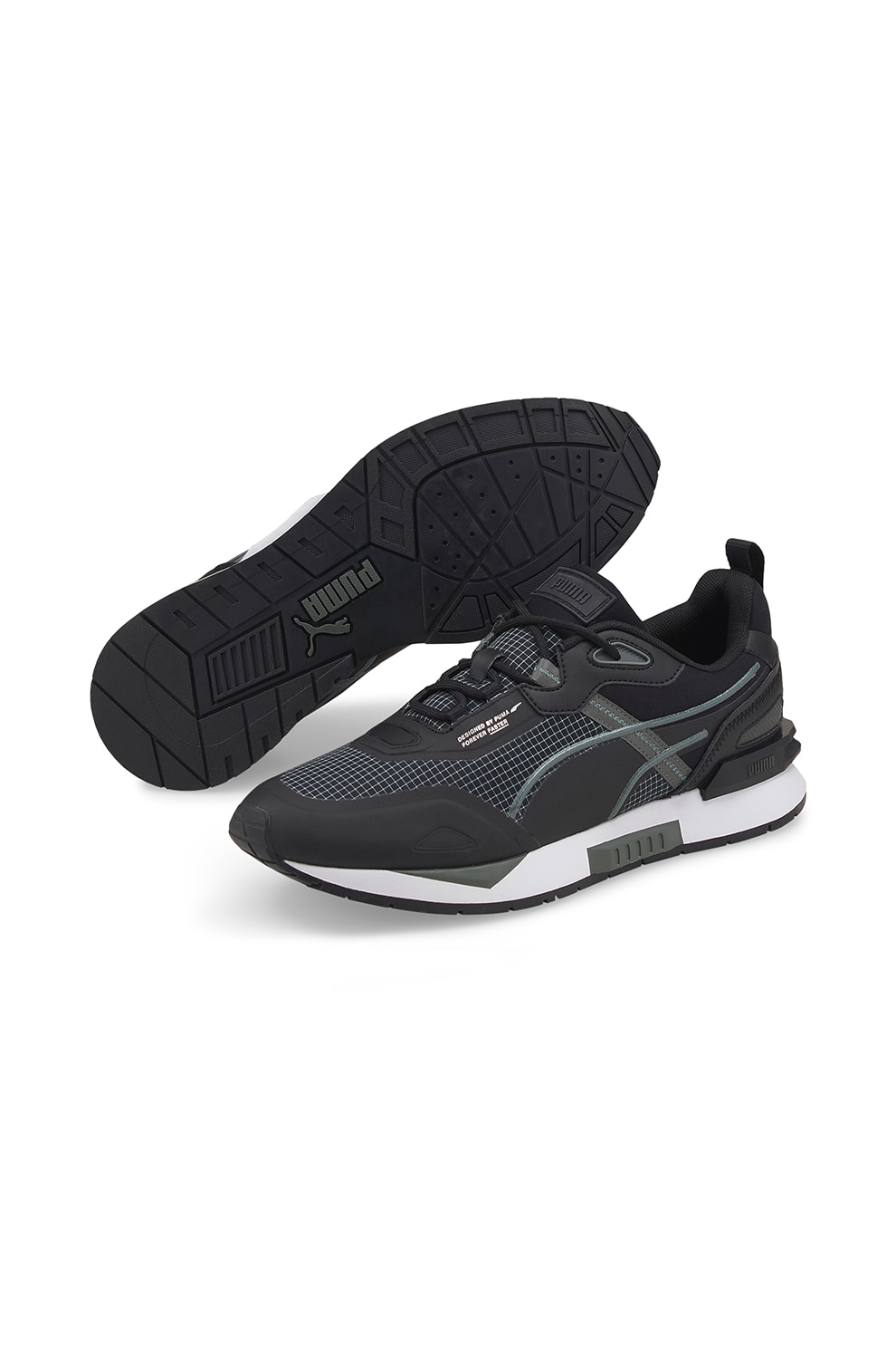 Puma, Pantofi sport Mirage Tech Ripstop, Negru/Gri inchis, 10 - eMAG.ro