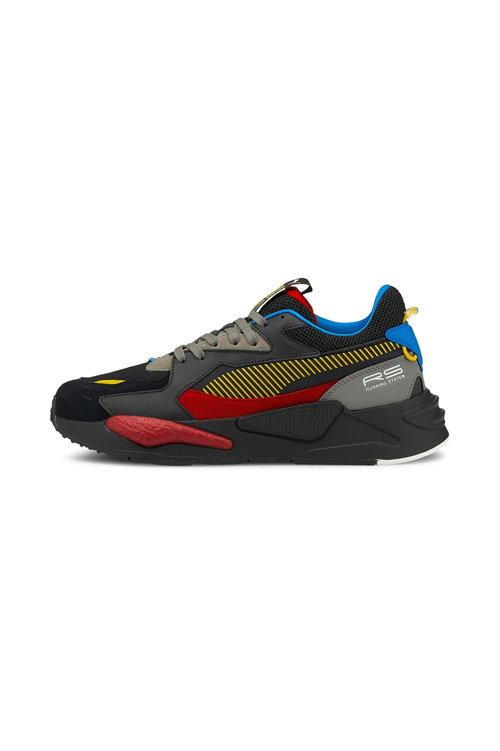 Puma, Pantofi sport cu aspect colorblock RS-Z, Negru/Gri/Albastru