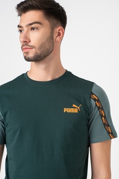 Puma, Tricou cu decolteu la baza gatului si logo Power, Verde