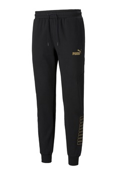 Puma, Pantaloni sport cu snur si logo Winterized, Negru Puma, Pantaloni sport cu snur si logo Winterized, Negru
