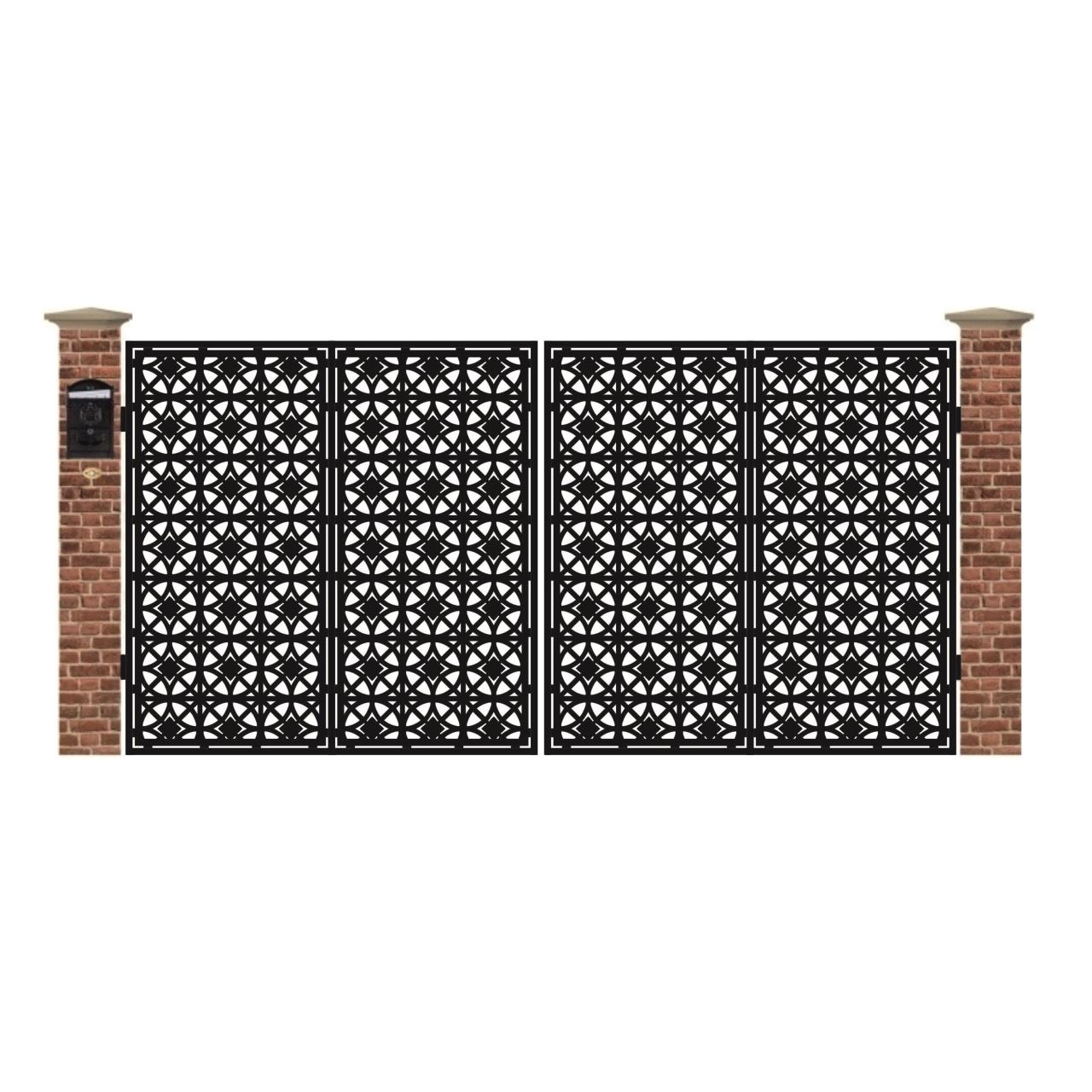 Poarta acces auto mare din tabla debitata cu plasma GC 3884x1940 mm