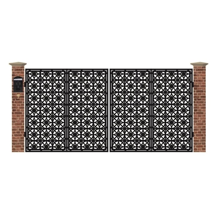 Poarta acces auto mare din tabla debitata cu plasma GC 3884x1940 mm