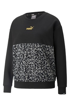 Puma, Bluza sport cu imprimeu Winterized, negru, gri deschis, auriu, XS Puma, Bluza sport cu imprimeu Winterized, negru, gri deschis, auriu, XS