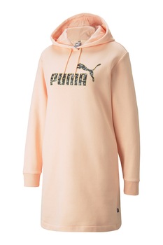 Puma, Rochie-hanorac cu logo Winterized, Roz piersica/Negru Puma, Rochie-hanorac cu logo Winterized, Roz piersica/Negru