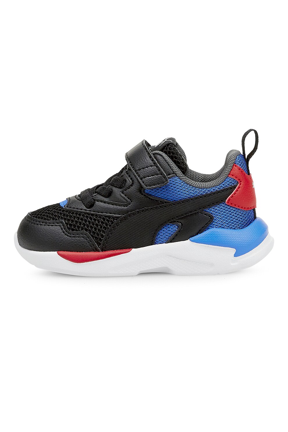Puma, Pantofi sport cu velcro X-Ray Lite, negru, albastru royal, rosu inchis