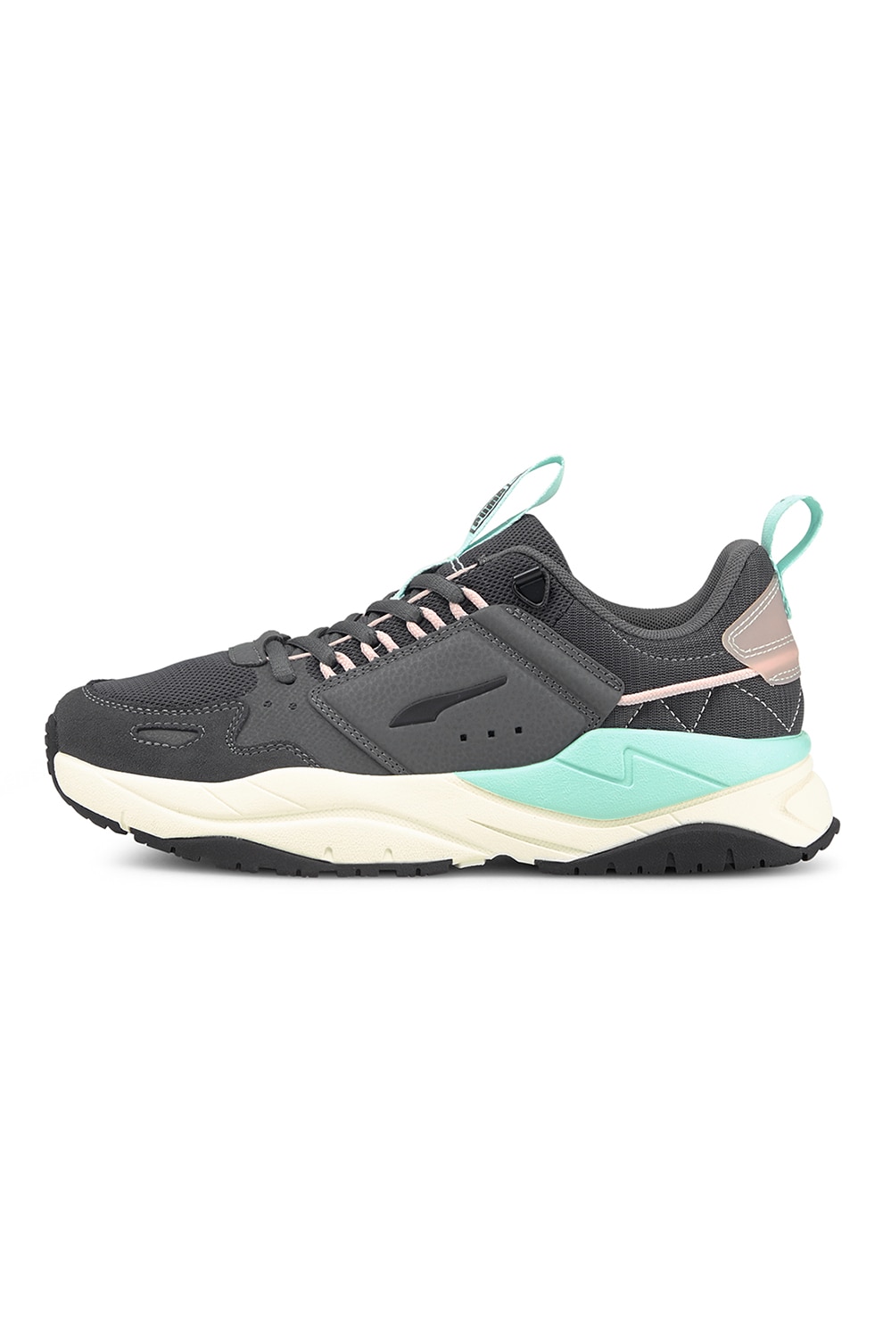 Puma, Pantofi sport low-top X-Ray2 Ramble, negru stins, verde menta, maro taupe