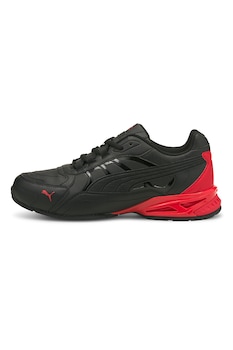 Puma - Спортни обувки Respin от еко кожа, Черен/Червен