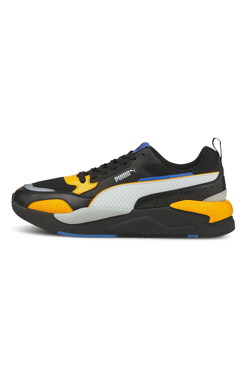 Puma, Pantofi sport low-top X-Ray² Square, Negru/Gri/Oranj