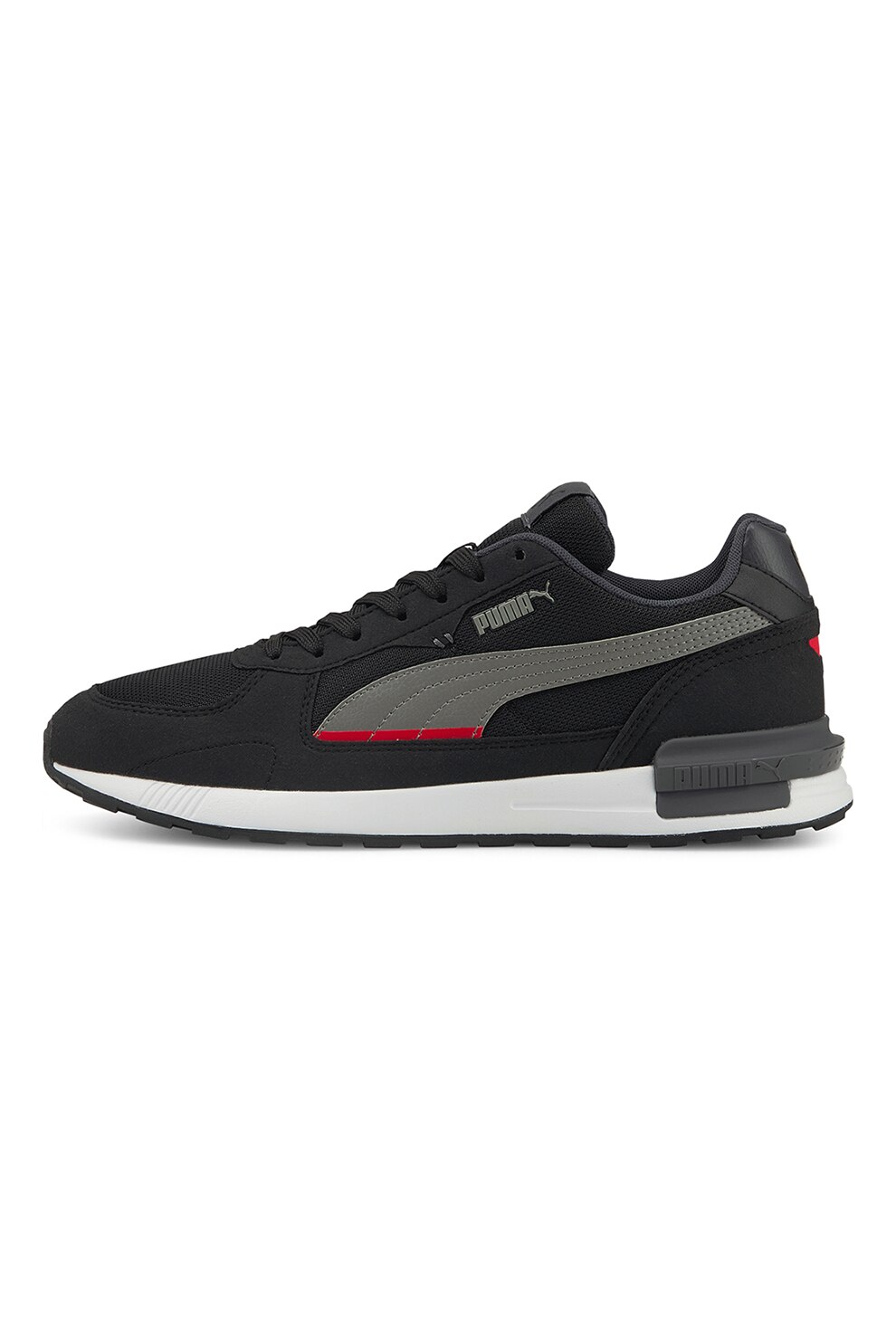 Puma, Pantofi sport cu imprimeu logo Graviton, Negru/Gri