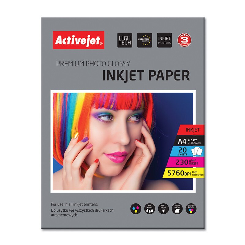 Hartie FOTO A4 Premium Glossy 230g, top 20 coli
