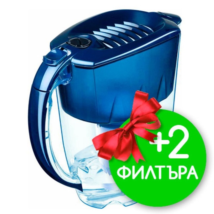 Кана за филтриране на вода Aquaphor, Престиж, Синя, 2.8 л, Допълнителен филтър