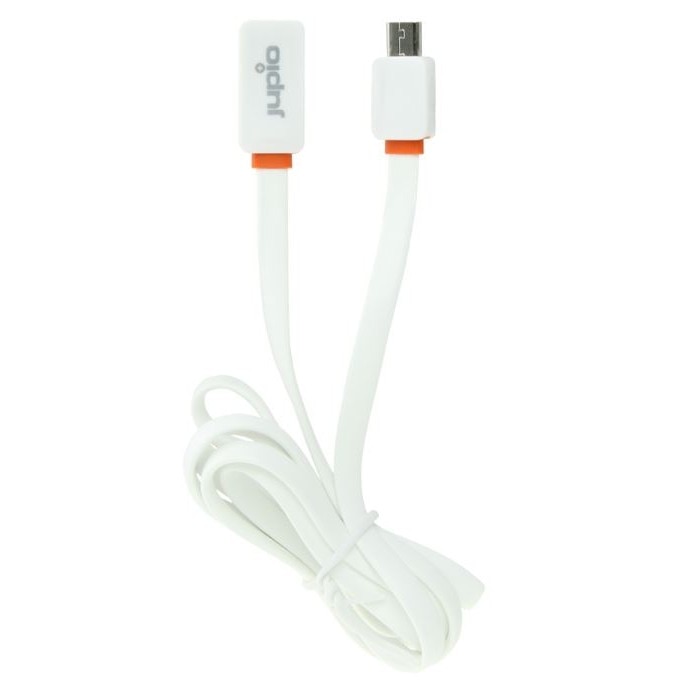 Cablu Jupio USB - Micro USB, 1m, Plat, Alb