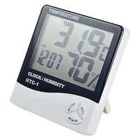 Higrometru si termometru de camera cu ceas