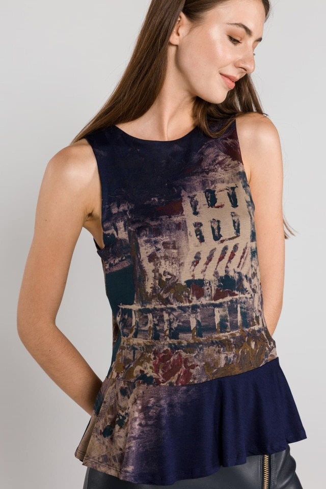 Bluza Desigual 18WWTKB5, Violet pruna