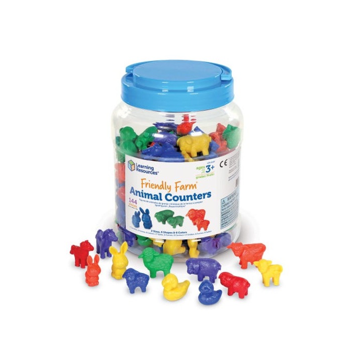 Contoare pentru animale de ferma, Learning Resources, Multicolor
